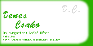 denes csako business card